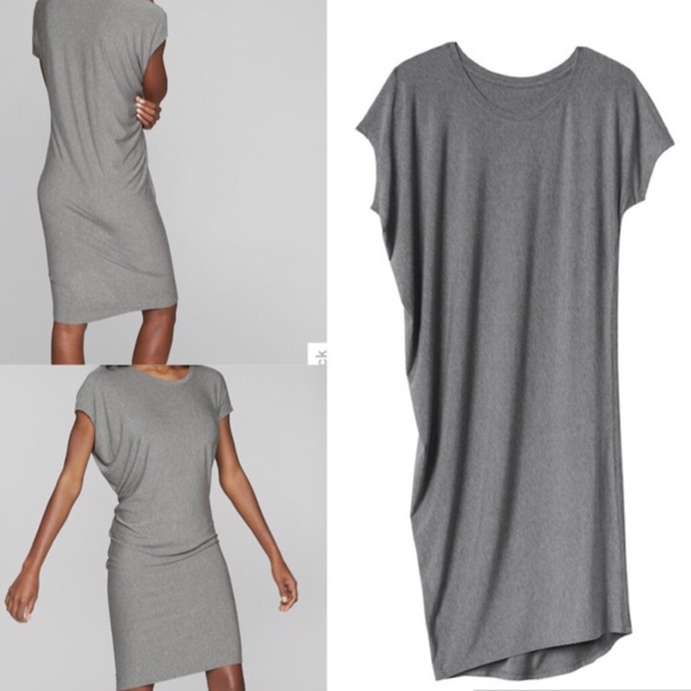 Athleta drapes crew dress size S grey